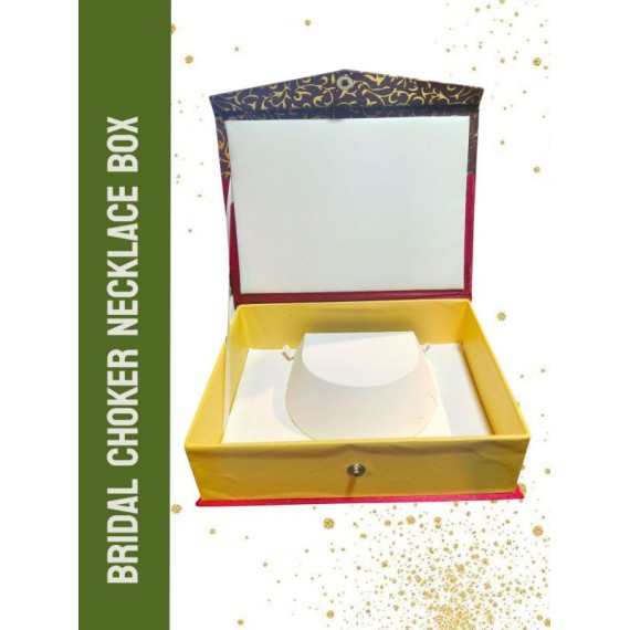 Premium Quality Choker Necklace Jewellery Box | 20CM x 15CM x 6CM |Closure Button | Vanity Box | BX003