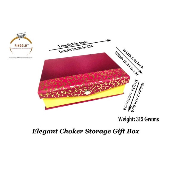 Premium Quality Choker Necklace Jewellery Box | 20CM x 15CM x 6CM |Closure Button | Vanity Box | BX003