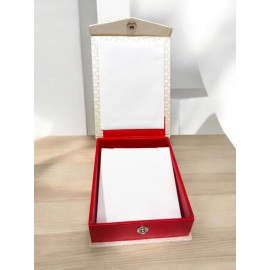 Elegant Diamond Pattern Earring Box with Button Clasp 13CM X 10CM X 3.5CM BX006