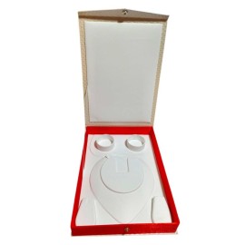 RinGold Premium Quality Bridal Necklace Bangel Earring Set Box | 26 CM X 19 CM X 4 CM | Necklace Bangle Earring Storage Box | Button Closure Box | Vanity Box