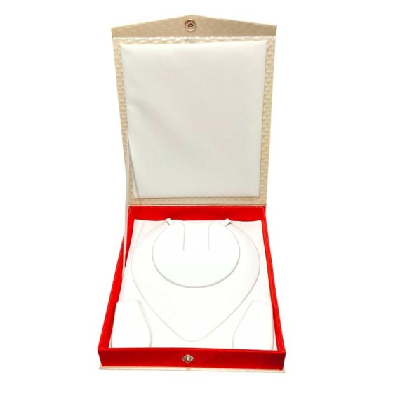 Premium Quality Necklace Jewellery Box | 19CM x 17CM x 3.5CM | Closure Button | Vanity Box | BX013