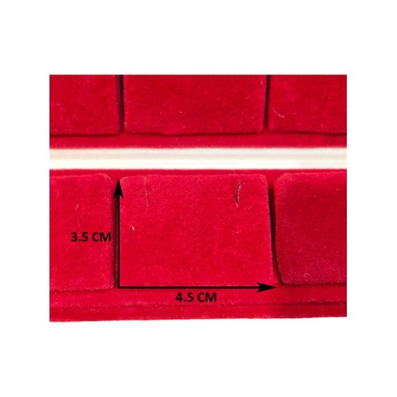 RinGold Premium Quality Maroon Velvets 12 Stud Earrings Box | 15.5CM X 5CM X 5CM | BX020 | Closure Button | Stud Earring Box Storage | Vanity Box | BX020