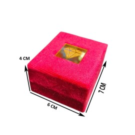 Luxury Maroon Velvet Stud Earring Box with Diamond Logo | 7 CM X 6 CM X 4 CM | BX021 