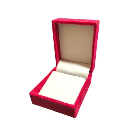 Luxury Maroon Velvet Stud Earring Box with Diamond Logo | 7 CM X 6 CM X 4 CM | BX021 