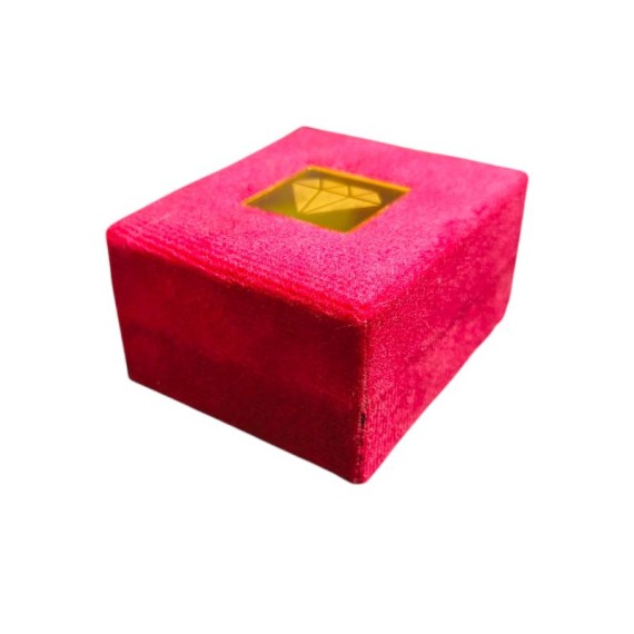 Luxury Maroon Velvet Stud Earring Box with Diamond Logo | 7 CM X 6 CM X 4 CM | BX021 