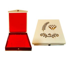 RinGold Necklace Jewellery Box with Velvet Interior | 19.5CMX3.5CMX17CM | Cutwork Design | Premium red velvet interior for luxury finish | Vanity Box (Red Velvet Interior) | BX022