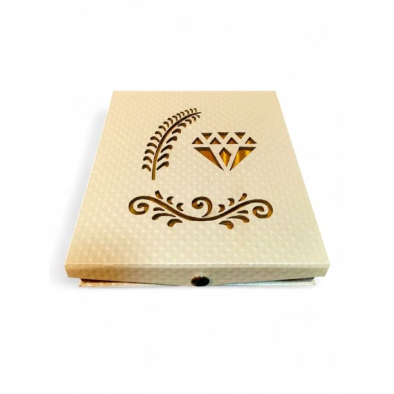 RinGold Necklace Jewellery Box with Velvet Interior | 19.5CMX3.5CMX17CM | Cutwork Design | Premium red velvet interior for luxury finish | Vanity Box (Red Velvet Interior) | BX022