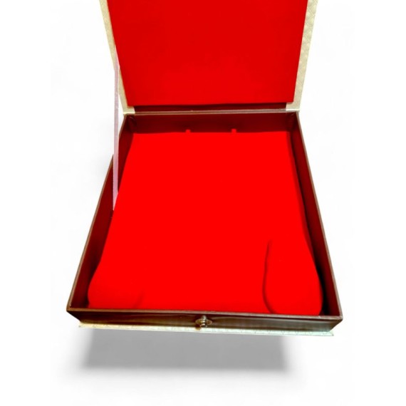 RinGold Necklace Jewellery Box with Velvet Interior | 19.5CMX3.5CMX17CM | Cutwork Design | Premium red velvet interior for luxury finish | Vanity Box (Red Velvet Interior) | BX022