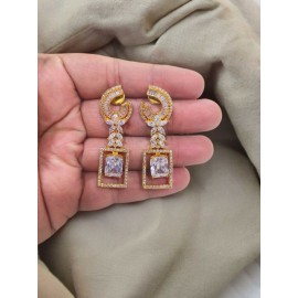 D829WHGO NEW Indian Jewellery Earring Women Traditional Bollywood Style Wedding Ethnic AD