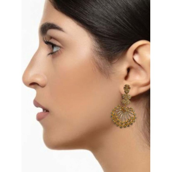 DE07YEGO NEW Indian Jewellery Earring Women Traditional Bollywood Style Wedding Ethnic AD