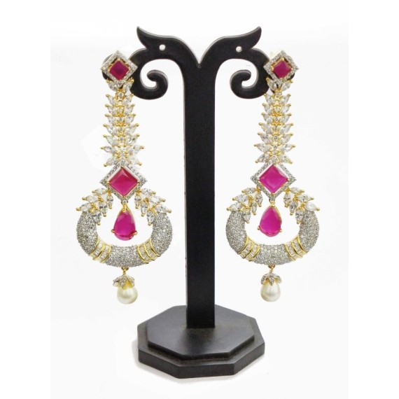 DE09REGO NEW Indian Jewellery Earring Women Traditional Bollywood Style Wedding Ethnic AD