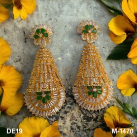 DE19GRGO Golden Charm Elegance Gold Plated Earrings Fashionista Indian Jewelry Traditions