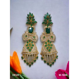DE20GRGO Golden Charm Elegance Gold Plated Earrings Fashionista Indian Jewelry Traditions