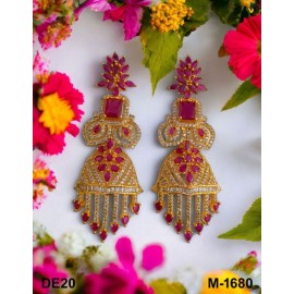 DE20REGO Golden Charm Elegance Gold Plated Earrings Fashionista Indian Jewelry Traditions