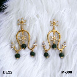 DE22GRGO Golden Charm Elegance Gold Plated Earrings Fashionista Indian Jewelry Traditions