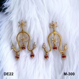 DE22ORGO Golden Charm Elegance Gold Plated Earrings Fashionista Indian Jewelry Traditions