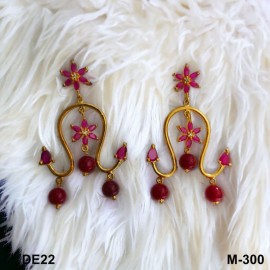 DE22REGO Golden Charm Elegance Gold Plated Earrings Fashionista Indian Jewelry Traditions