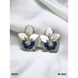 DE24BLRH Diamond stud earrings for women black friday fine jewelry sale ethnic Indian