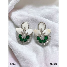 DE24GRRH Diamond stud earrings for women black friday fine jewelry sale ethnic Indian