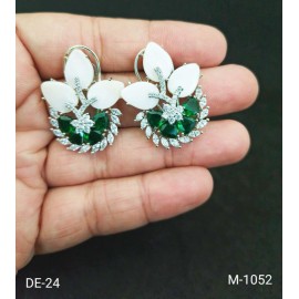 DE24GRRH Diamond stud earrings for women black friday fine jewelry sale ethnic Indian