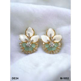 DE24MIGO Diamond stud earrings for women black friday fine jewelry sale ethnic Indian