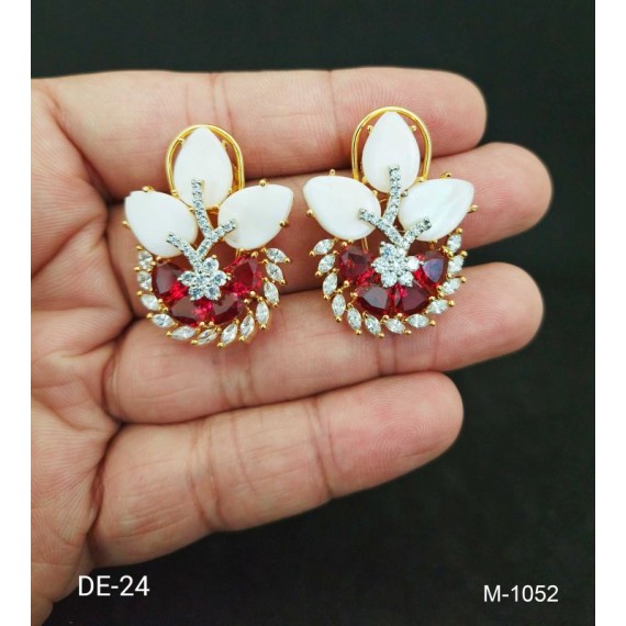 DE24REGO Diamond stud earrings for women black friday fine jewelry sale ethnic Indian