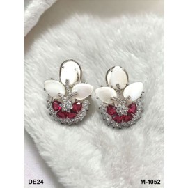 DE24RERH Diamond stud earrings for women black friday fine jewelry sale ethnic Indian