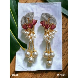 DE25REGO NEW Indian Jewellery Earring Women Traditional Bollywood Style Wedding Ethnic AD