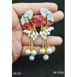 DE25REGO NEW Indian Jewellery Earring Women Traditional Bollywood Style Wedding Ethnic AD