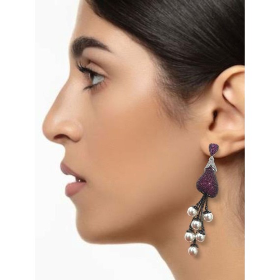DE30RERH NEW Indian Jewellery Earring Women Traditional Bollywood Style Wedding Ethnic AD