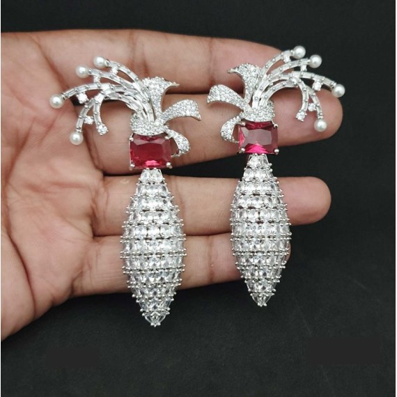 DE43RERH american diamond jewlery Earring traditional parrot bird style ethnic gold plated Earrings