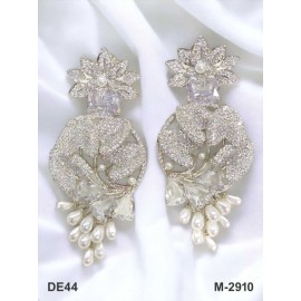 DE44WHRH Big size american diamond jewlery Earring traditional parrot style ethnic gold plated Earrings