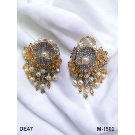 DE47YEGO american diamond jewlery Indian stud Earring Women Traditional Bollywood Style Wedding Ethnic AD