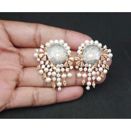 DE47YEGO american diamond jewlery Indian stud Earring Women Traditional Bollywood Style Wedding Ethnic AD