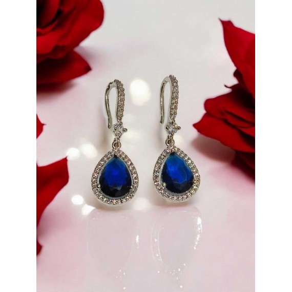 Traditional Bollywood Style Earring | Ethnic american diamond Earring Women | DE49BLRH