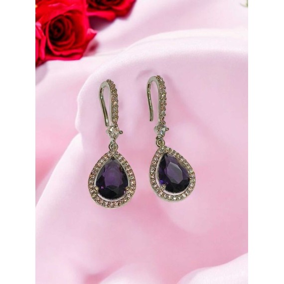 Traditional Bollywood Style Earring | Ethnic american diamond Earring Women | DE49BLRHH