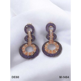 DE60BLRO american diamond jewlery Indian Earring Women Traditional Bollywood Style Wedding Ethnic AD