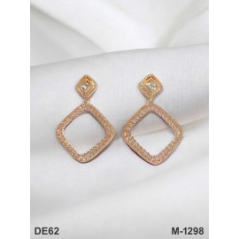 DE62WHRO american diamond jewlery Indian Earring Women Traditional Bollywood Style Wedding Ethnic AD