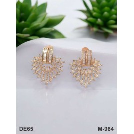 DE65WHRO 18K Gold Plated Earrings Indian Women Stud Traditional Wedding Fashion JewelryOpens in a new window or tab