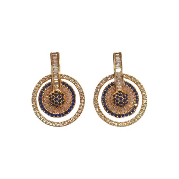 DE67BLRO american diamond jewlery Indian Earring Women Traditional Bollywood Style Wedding Ethnic AD