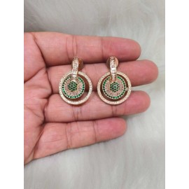 DE67GRRO american diamond jewlery Indian Earring Women Traditional Bollywood Style Wedding Ethnic AD