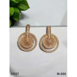 DE67WHRO american diamond jewlery Indian Earring Women Traditional Bollywood Style Wedding Ethnic AD