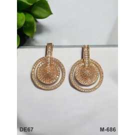 DE67WHRO american diamond jewlery Indian Earring Women Traditional Bollywood Style Wedding Ethnic AD