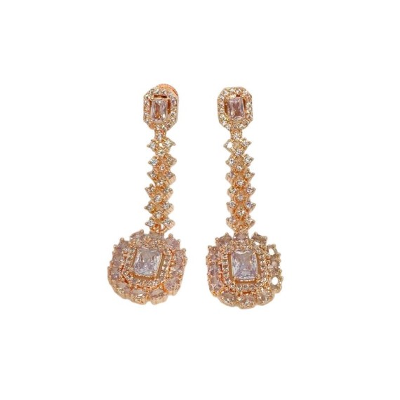 DE74WHRO american diamond jewlery Indian Earring Women Traditional Bollywood Style Wedding Ethnic AD