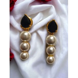 CD01BLGO NEW Indian Jewellery Earring Women Traditional Bollywood Style Wedding Ethnic AD