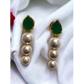 CD01GRGO NEW Indian Jewellery Earring Women Traditional Bollywood Style Wedding Ethnic AD