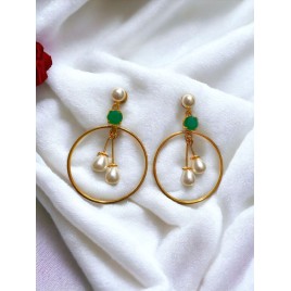 CD02GRGO NEW Indian Jewellery Earring Women Traditional Bollywood Style Wedding Ethnic AD