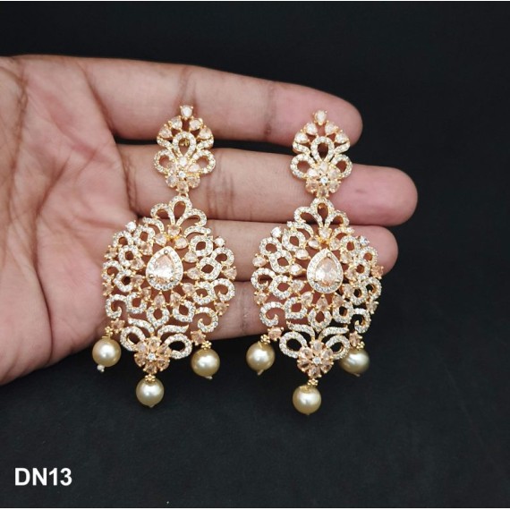 DN13YEGO Plated Forming Necklace Set for Womens Jewelry Sets Ethnic Jewelry Hook Gold Brass Orthodox Women's Alloy New Design Indian