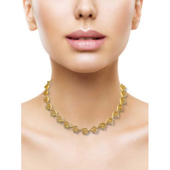 DN16WHGO Fancy Indian american diamond gold plated necklace jewelry set