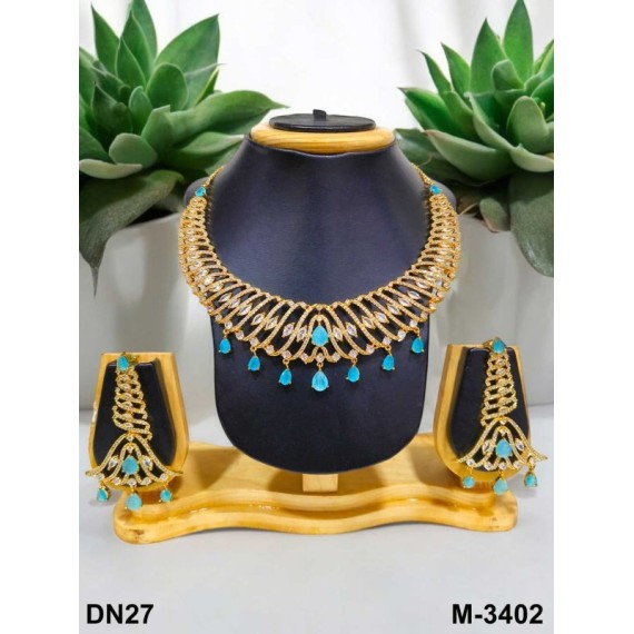 Latest Exclusive Designer Fashion Indian Jewellery Heavy Wedding Kundan Necklace Set Fashion Jewellery Collection for girl DN27AQGO